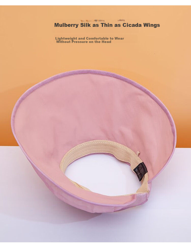 Shanghaigushi Silk Sun Hat for Women, Mulberry Silk Shell Hat, Spring And Summer Hat, Sun Protection And UV-Resistant Sun Hat, Blue 3