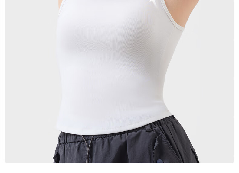 Guniangjia Women's New Vest [No Bra Needed] Integrated Camisole with Built-in Chest Pad, Wearable as Outerwear, Backless Design 13