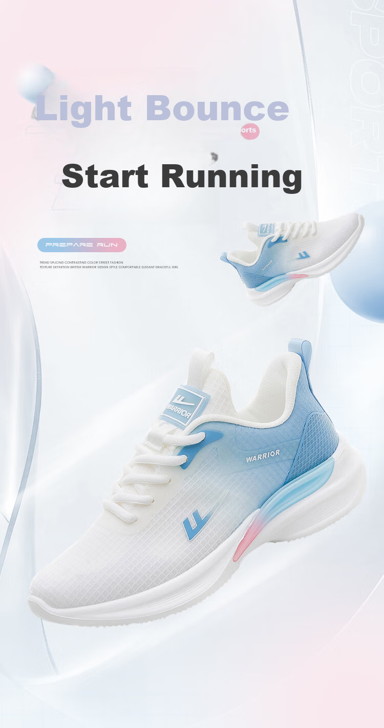 Huili Official Women's Shoes, Summer Breathable Mesh Sneakers for Women, 2026 New Style Women's Footwear, White And Blue, Size 37 1