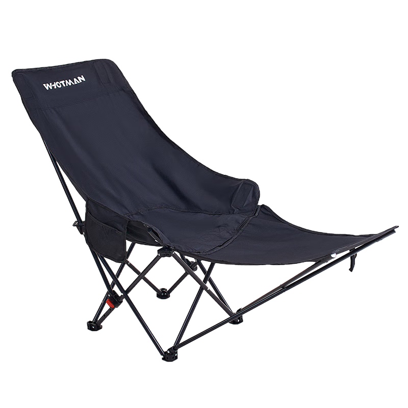 Waterman Outdoor Folding Chair Portable Recliner High Back Moon Chair with Footrest Three-Level Adjustment Picnic Camping Nap Chair