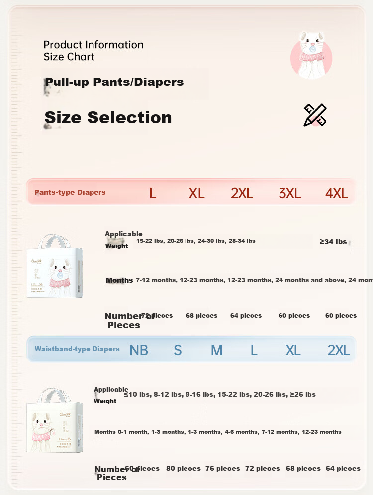Chaoai Ice Mountain Story Pro+ Baby Pull-Up Diapers XXL 64 Pieces Medical Grade Training Pants for Boys And Girls, Ultra-Thin And Breathable 9