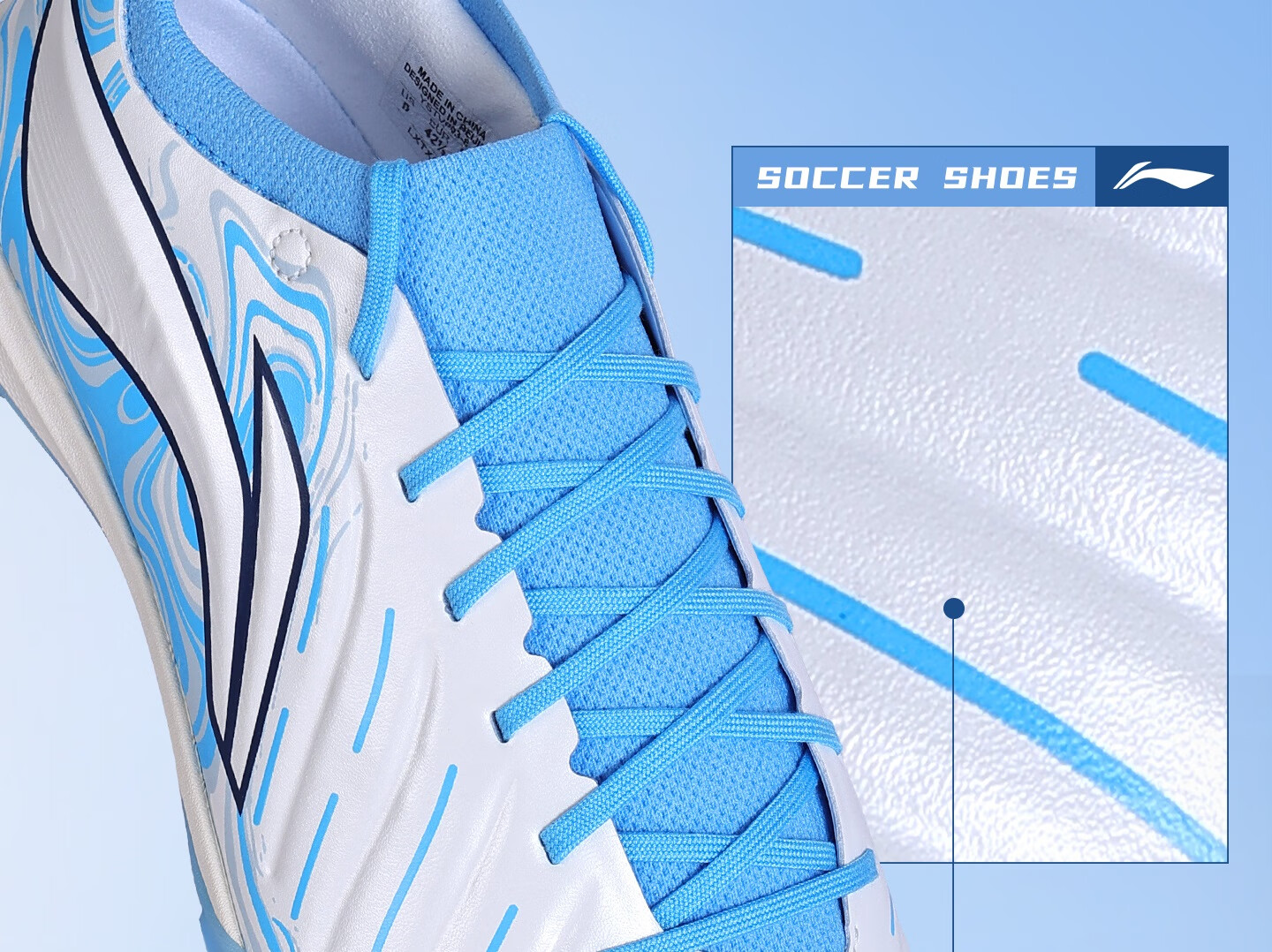 Li-Ning Men's Football Shoes TF Turf Studs Adult Youth Student Professional Training Competition Sports Non-Slip Breathable Cleats Size 42 8