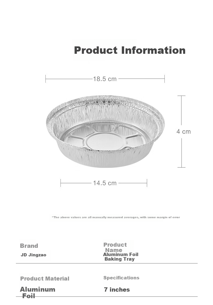 JD Original Air Fryer And Oven Aluminum Foil Baking Trays, for Barbecue And Camping, Diameter 18.4cm [15 Pieces] 6
