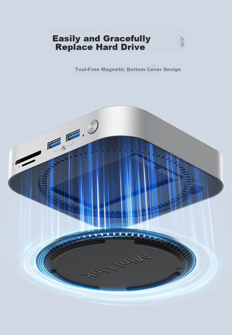 ORICO Expansion Dock for Mac Mini M6/M4, Hard Drive Enclosure M.2 External SSD Storage Expansion Base, Desktop Stand Hard Drive Expansion Dock MiniLink-M410P 8