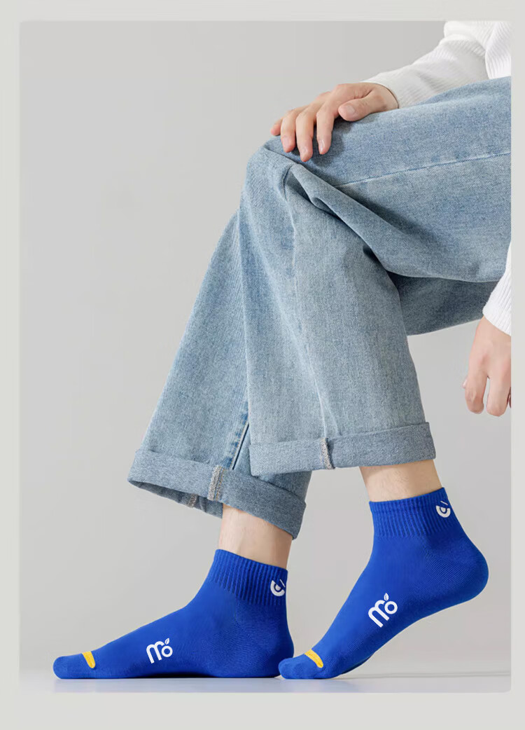 Modal 10 Pairs Men's Mid-Calf Socks Spring Summer Casual Breathable Student Short Socks 10A Antibacterial Deodorant Xinjiang Cotton Men's Socks 14