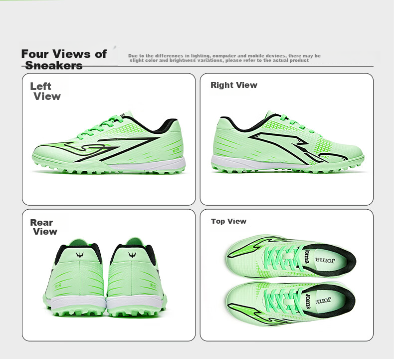 JOMA Children's Soccer Shoes, TF Turf Studs, Youth And Older Kids' Competition And Training Shoes, Grass Green, Size 35 (220mm) 5