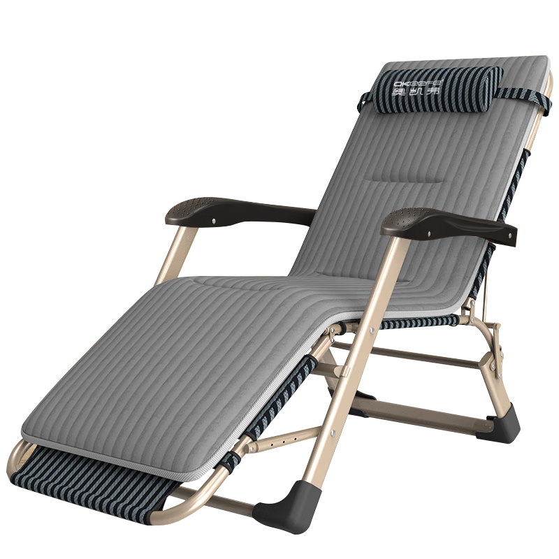 OKeefe Folding Bed Lounge Chair, Office Nap Chair, Single Bed, Hospital Companion Bed with Lamp, Corduroy Cotton Pad
