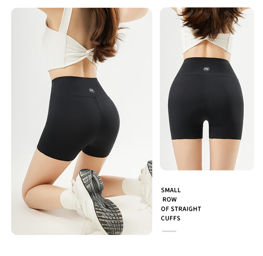 LangSha Ice Silk Shark Leggings for Women, High-Waisted, Tight-Fitting, Slimming, Base Layer Pants, Sports Fitness Yoga Pants, Three-In Safety Shorts 22