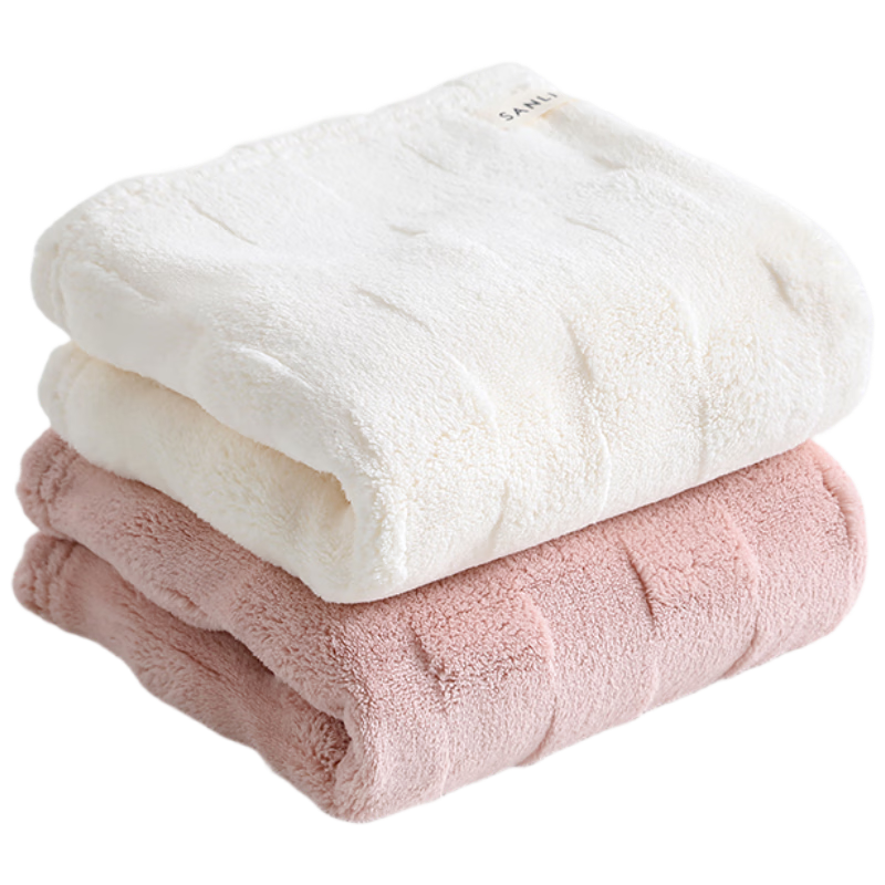 Sanli 10A Antibacterial Towel, Odor-Resistant, Anti-Yin Drying, Face Washing for Men And Women, Bathing-Specific, Absorbent, Quick-Drying, Sports, Pink And White
