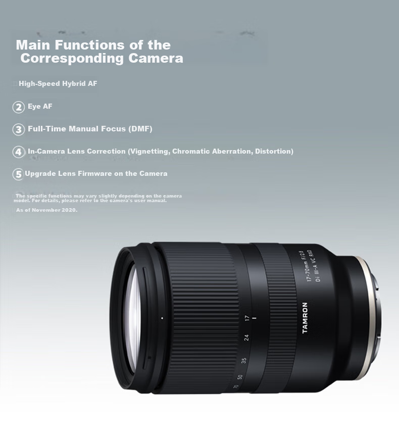 Tamron 17-70mm F/2.8 Di III-A VC RXD Anti-Shake Large Aperture Mirrorless Lens for Landscape, Portrait, Travel (Fujifilm X-Mount) Filter Kit 4