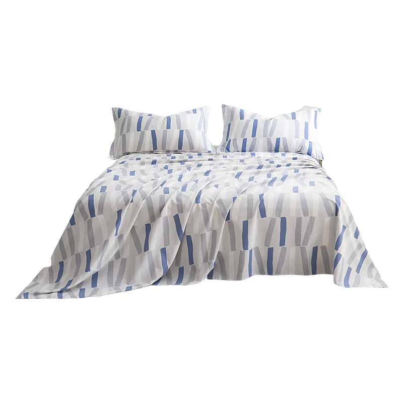 HLA 100% Cotton Thickened Single Bed Sheet Fitted Sheet Bedding Barfi Stripe 160*230cm