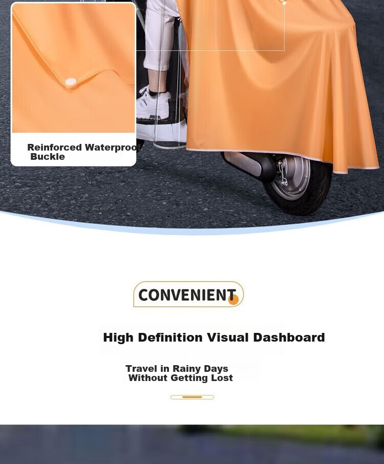 Geshu Parent-Child Raincoat, Electric Bike Two-Person Mother-Son Long Style, Full-Body Protection against Heavy Rain, for Men And Children, Cycling Poncho 9
