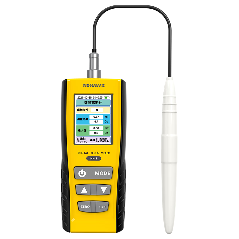 Nohawk Gauss Meter First-Class Precision Magnetic Field Tester Tesla Meter Magnetic Field Strength Detector Magnetometer