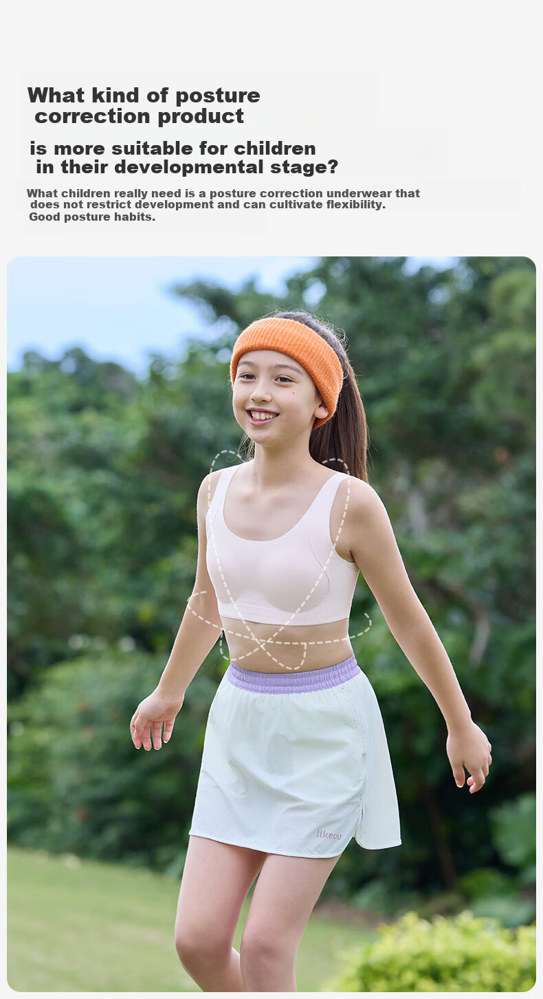 Likeuu Girls' Underwear by Ubras - Adolescent Student Development Children's Underwear with Posture Correction and Skin-Friendly Fabric 6