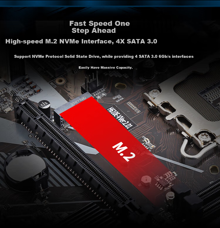 ONDA H610-VH4 (Intel H610/LGA 1700) Supports G6900/12100/13100 Entertainment And Office Motherboard 6