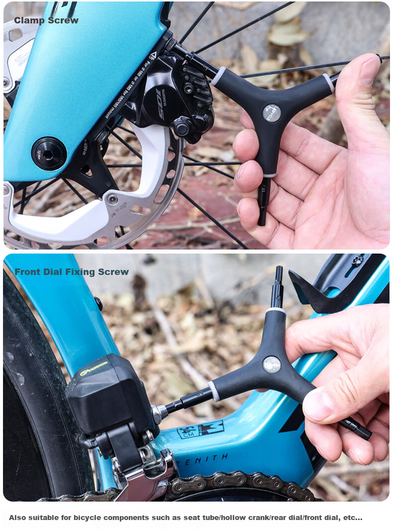LEBYCLE Three-Way Y-Shaped Hex Tool 4/5/6mm Wrench, Suitable for Mountain And Road Bikes, Portable Cycling Repair Kit 5