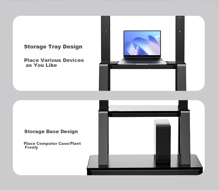 ProPre Mobile TV Floor Stand, 40-100 Inch Video Conference Mobile Cart, LCD Display Compatible with Multimedia All-In Machine, Display Stand 9