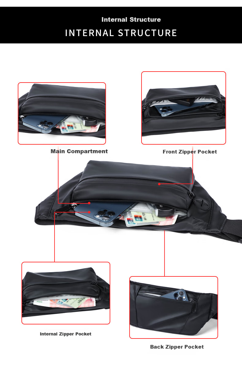 Viney Chest Bag for Men, Trendy Lightweight Cycling Sports Waist Pack, Fashionable Versatile Shoulder Bag, Men's Small Bag, Trendy Casual Backpack 8