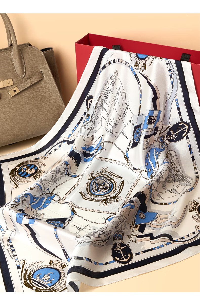 Jules Silk Scarf Women Mulberry Silk Luxury High-End Square Scarf Practical Mother's Day Birthday Gift for Mom Elders 4
