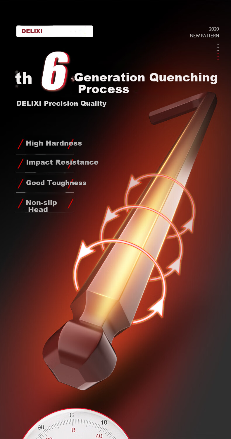 DELIXI Hex Key Set, Single Combination Star-Shaped Hexagon Hexagonal Universal Screwdriver Tool 3