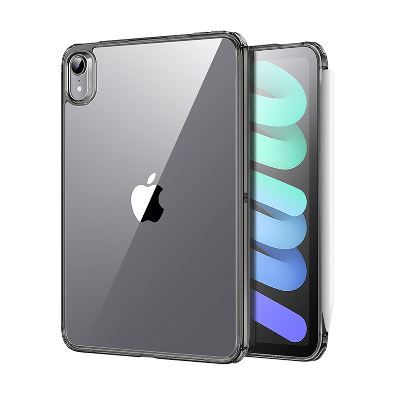 ESR [Slim And Non-Yellowing] IPad Mini 7/6 Case, 2024 New Model Mini Protective Cover, A17Pro Apple Tablet Shockproof Bend-Resistant Transparent Single Bottom Hard Case, Black