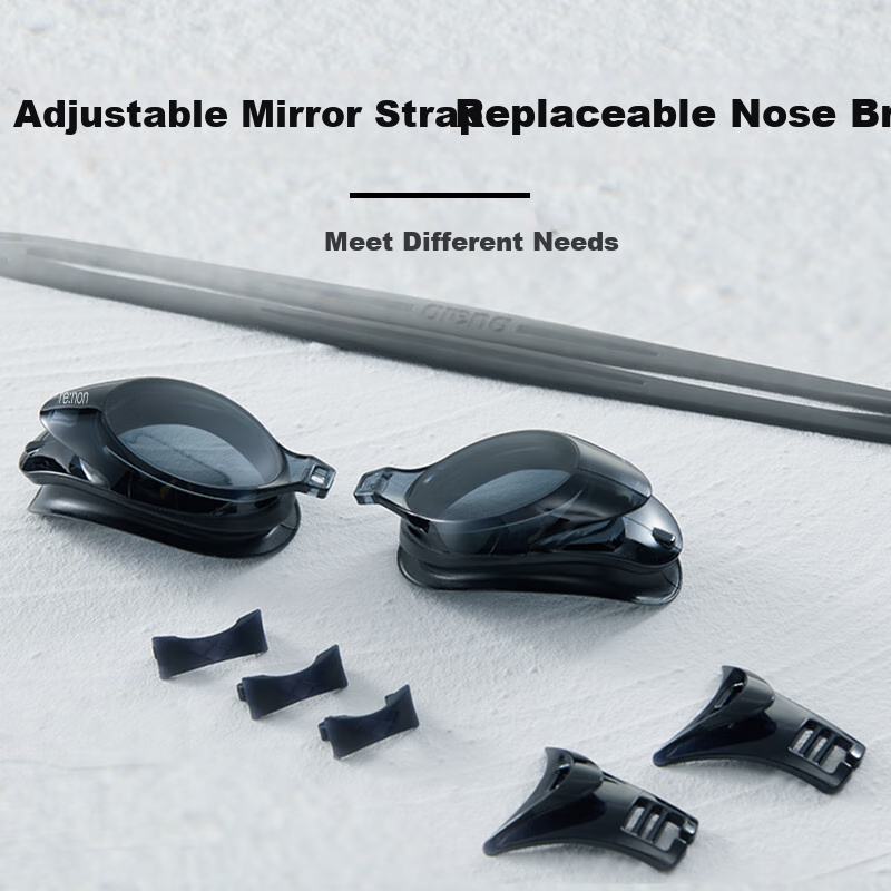 Arena Nearsighted Swimming Goggles, Imported Anti-Fog Pioneer, for Men And Women, with Prescription Lenses, Large Frame, Waterproof, High-Definition, Customizable with Different Prescription Lenses on Left And Right Sides