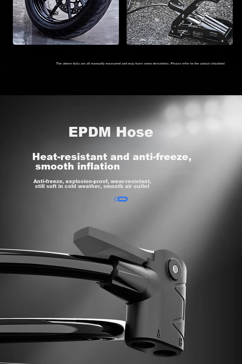 Ousen High-Pressure Foot Pump, Digital Display Car Tire Inflator for Sedans, Motorcycles, Electric Bikes, And Scooters 7