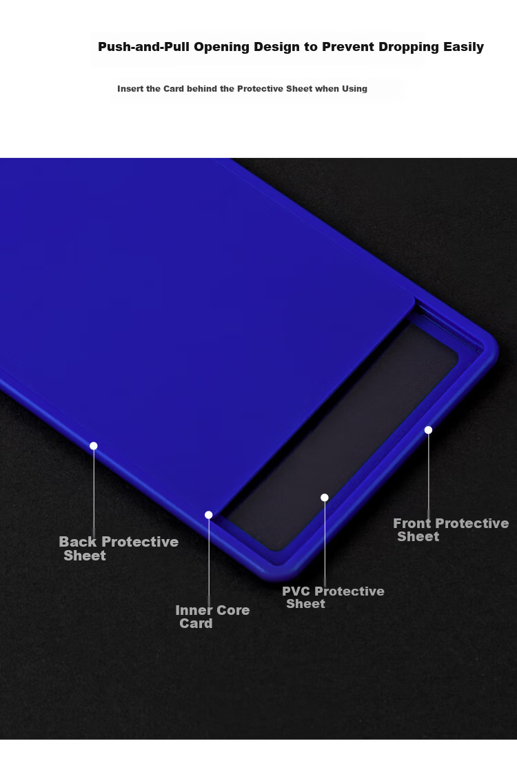 Fizz 5-Pack Vertical Colorful ID Card Holder/Employee Badge/Factory Name Tag (Without Lanyard), Blue FZ107005 2