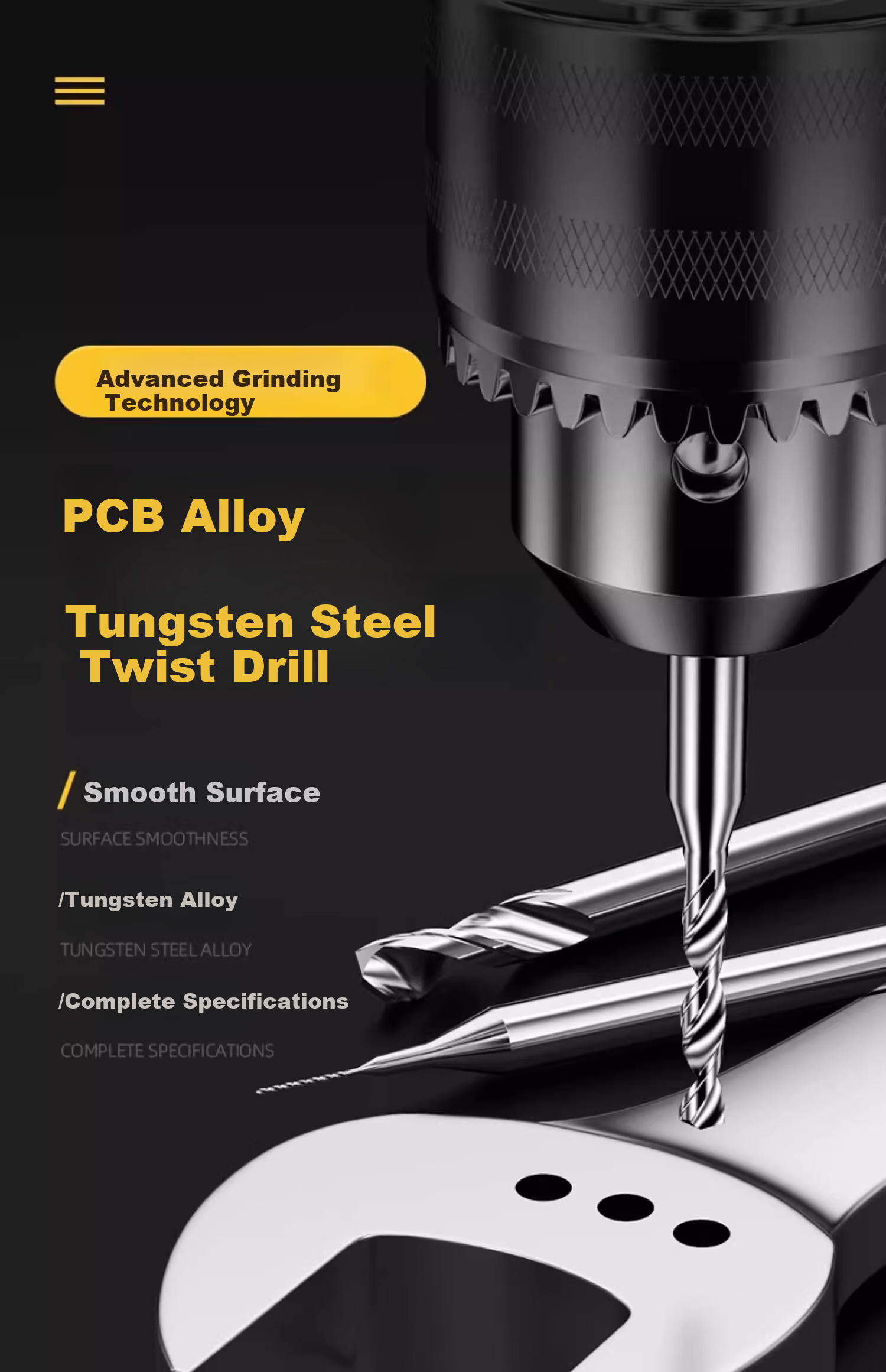HUHAO Engraving Machine Tungsten Steel Twist Drill Bit, Amber Micro Small Drill Bit, Circuit Board PCB Drill Bit for Drilling, 0.20-1.0mm 6