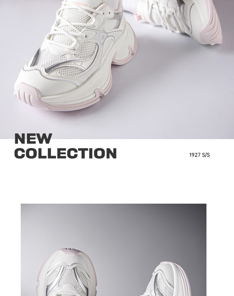 Warrior Women's Shoes 2026 New Breathable Mesh Comfortable Soft Sole White Sneakers Silver White Black Size 37 13