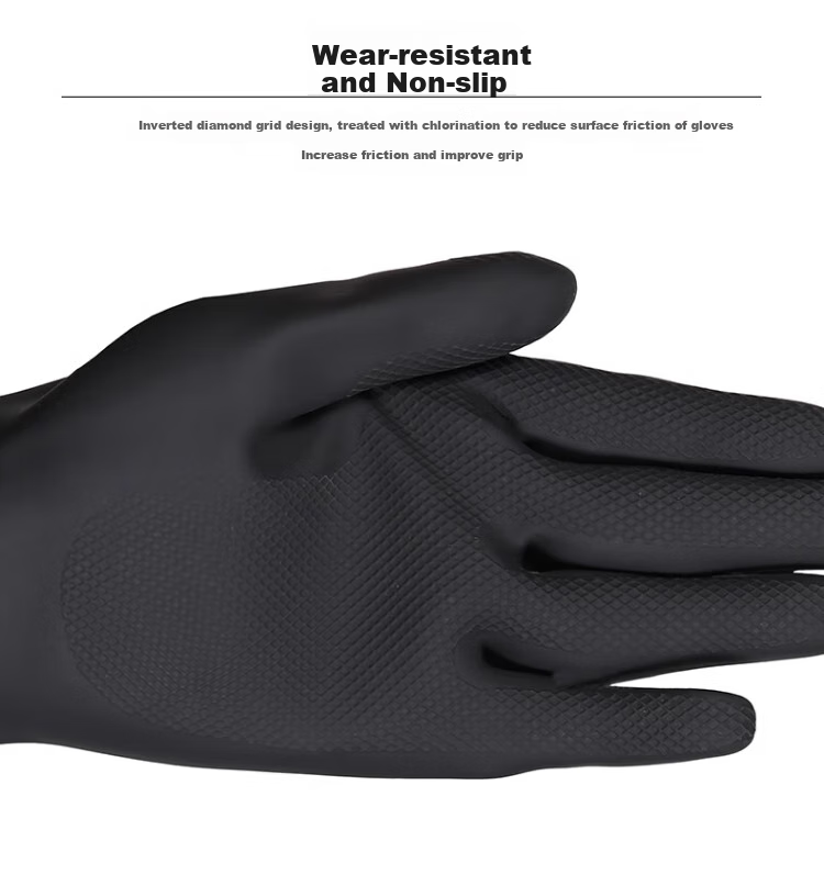Ansell Latex Gloves, Acid And Alkali Resistant, Corrosion-Proof, Thickened, Chemical-Resistant, Oil-Resistant, Industrial Protective Gloves, 87-118 (1 Pair), M 9