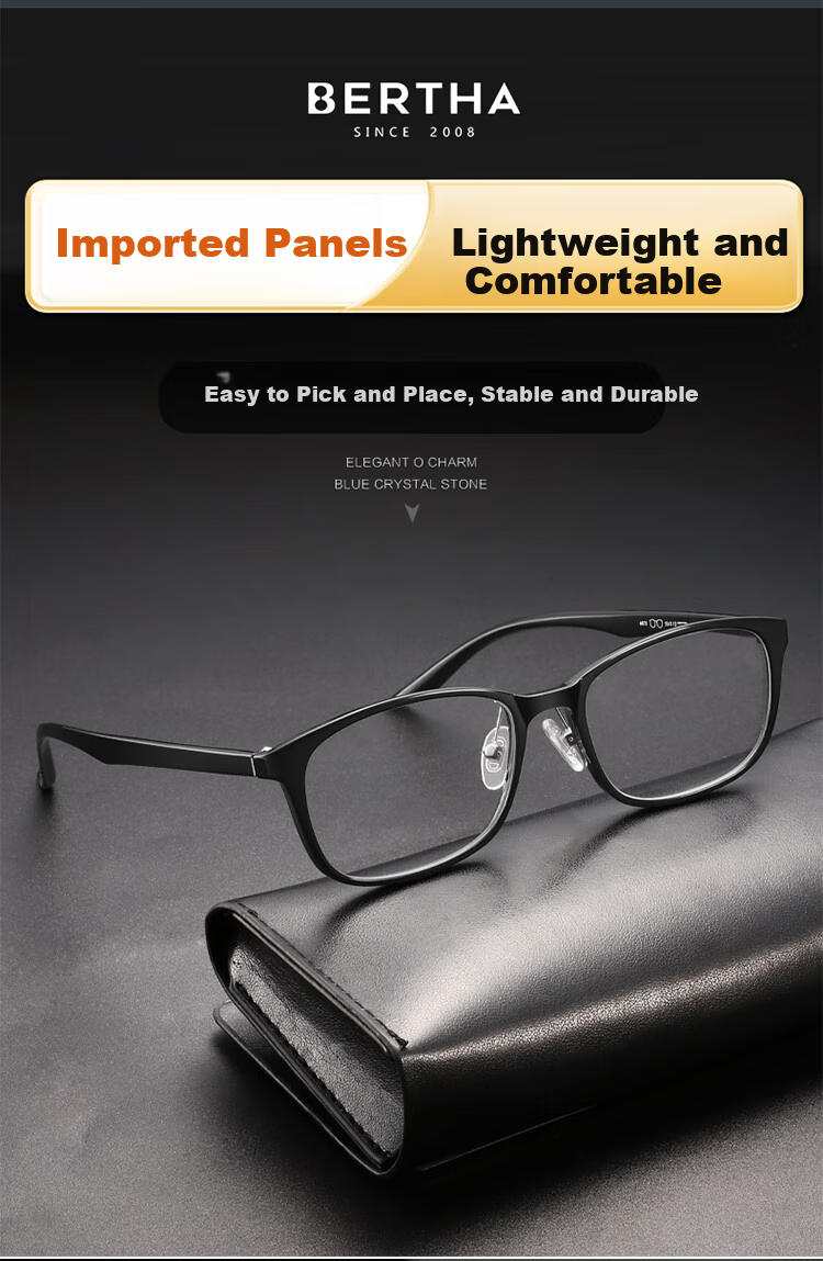 Bertha Natural Crystal Reading Glasses for Men And Women, High-Definition Premium Brand Authentic Middle-Aged And Elderly Donghai Crystal Stone Glasses 6