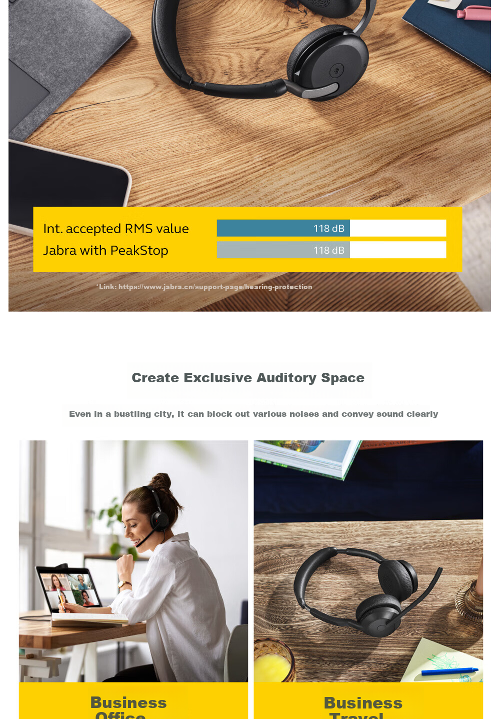 Jabra Evolve2 65 Flex UC Wired Headset with Wireless Charging Dock for Computer Office Meetings, Customer Service Calls, Online Education, Bluetooth Noise-Cancelling Headphones 14