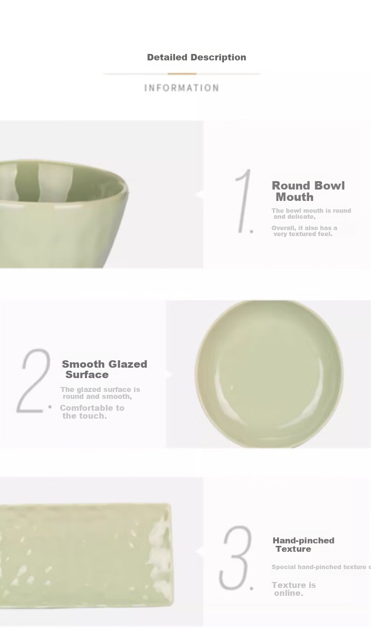 CERAMICS [JINGDONG Limited Edition] Cream-Colored Bowls And Plates Tableware Set with Underglaze Paint, Housewarming Gift, 80-Piece Gift Box Set 9