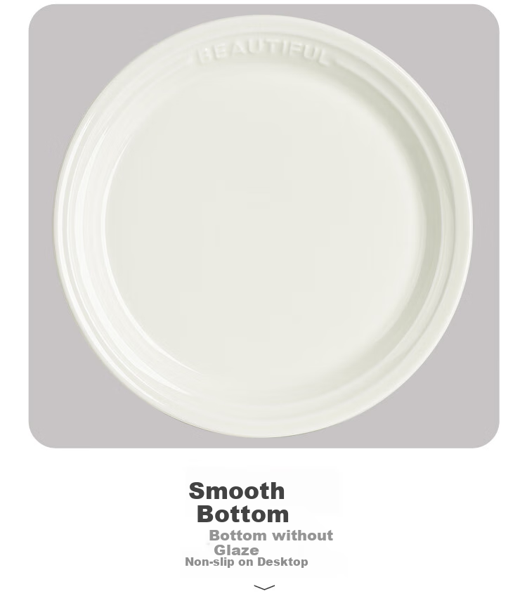 Banwushenghuo French Truffle White Tableware Set, Luxury Ceramic Dinnerware for Home Use, High-Quality Aesthetic Bowls And Plates, Housewarming Gift 13