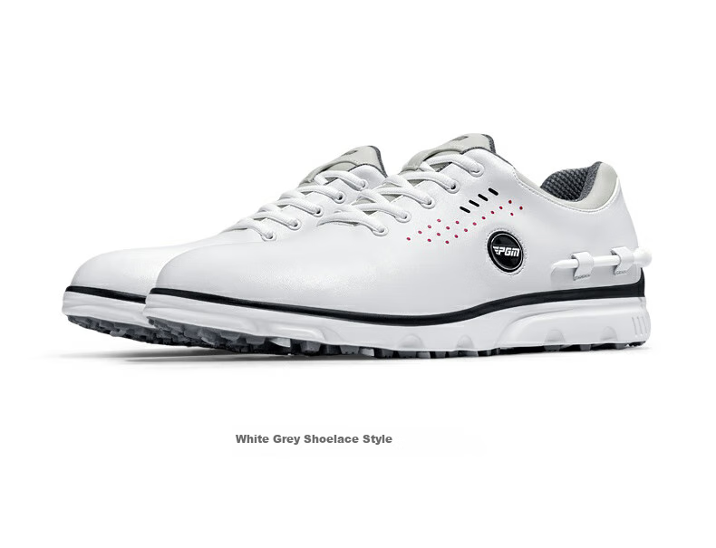 PGM Golf Shoes for Men, Comfortable Shock-Absorbing Sports Sneakers with Rotary Buckle Straps, Waterproof And Non-Slip, Size 42 17