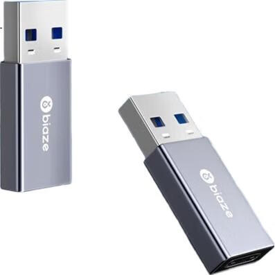 Переходник BIAZE USB 3.0 (Male) на Type-C (Female) для зарядки и передачи данных, совместим с Apple iPad, Huawei, ноутбуками