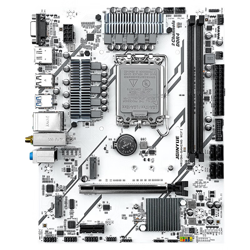 Материнская плата JGINYUE H610M GAMING WIFI, LGA1700, DDR4, M-ATX, с Wi-Fi