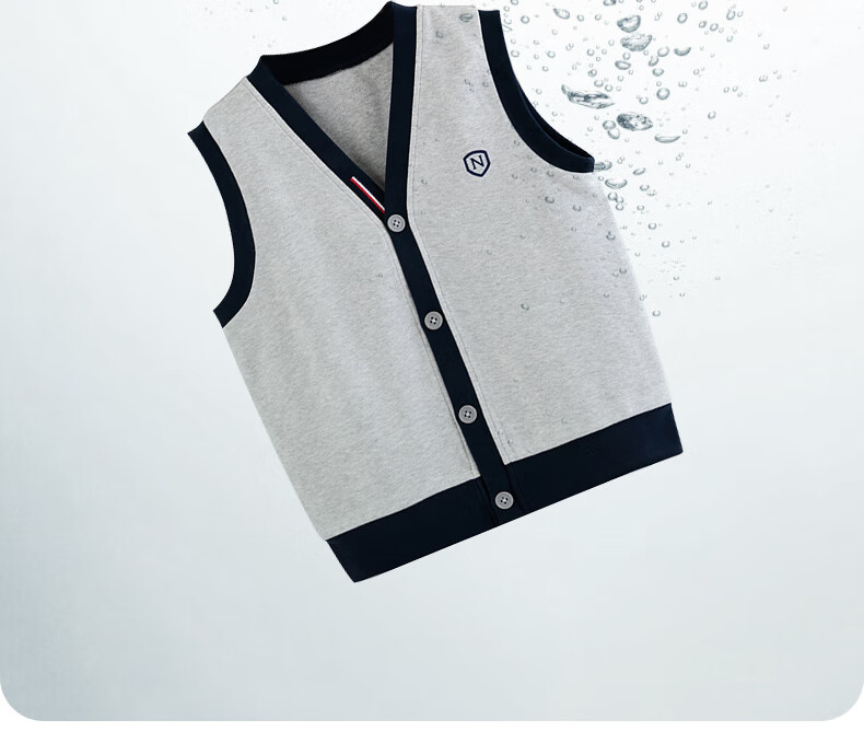 Nubiwow Boys' Spring Vest Outerwear Children's Waistcoat Big Kids Spring Vest British Style Fashionable Boys' Sleeveless Jacket 8