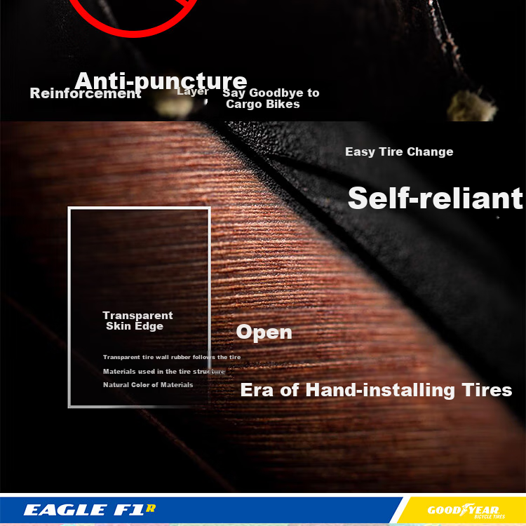 Goodyear Small Wheel Bicycle Tire F1R Open 16*1.2 Outer Tire 30-349, Small Fabric Folding Bicycle, Black 8
