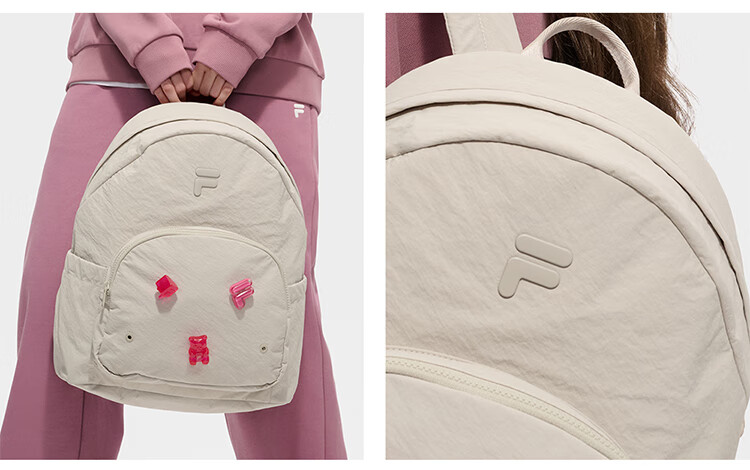 FILAFUSION FILA Trendy Women's Backpack Autumn Fun Double-Shoulder Laptop School Bag 9