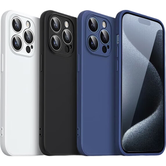 Чехол PISEN для iPhone 15, гибкий жидкий силикон, полная защита, противоударный, устойчивый к царапинам, приятный для кожи, тонкий, мягкий чехол для мужчин и женщин, синий