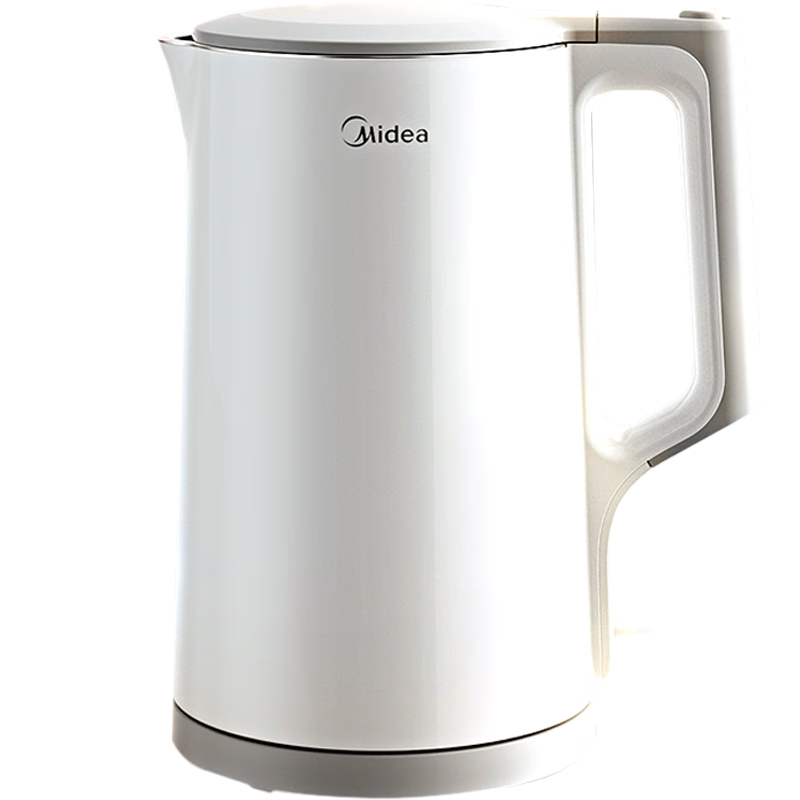 Midea Electric Kettle, 304 Food-Grade Stainless Steel Seamless Inner Tank, Double-Layer Anti-Scalding, 1.7L Large Capacity, 1800W Intelligent Power-Off, SHJ1721