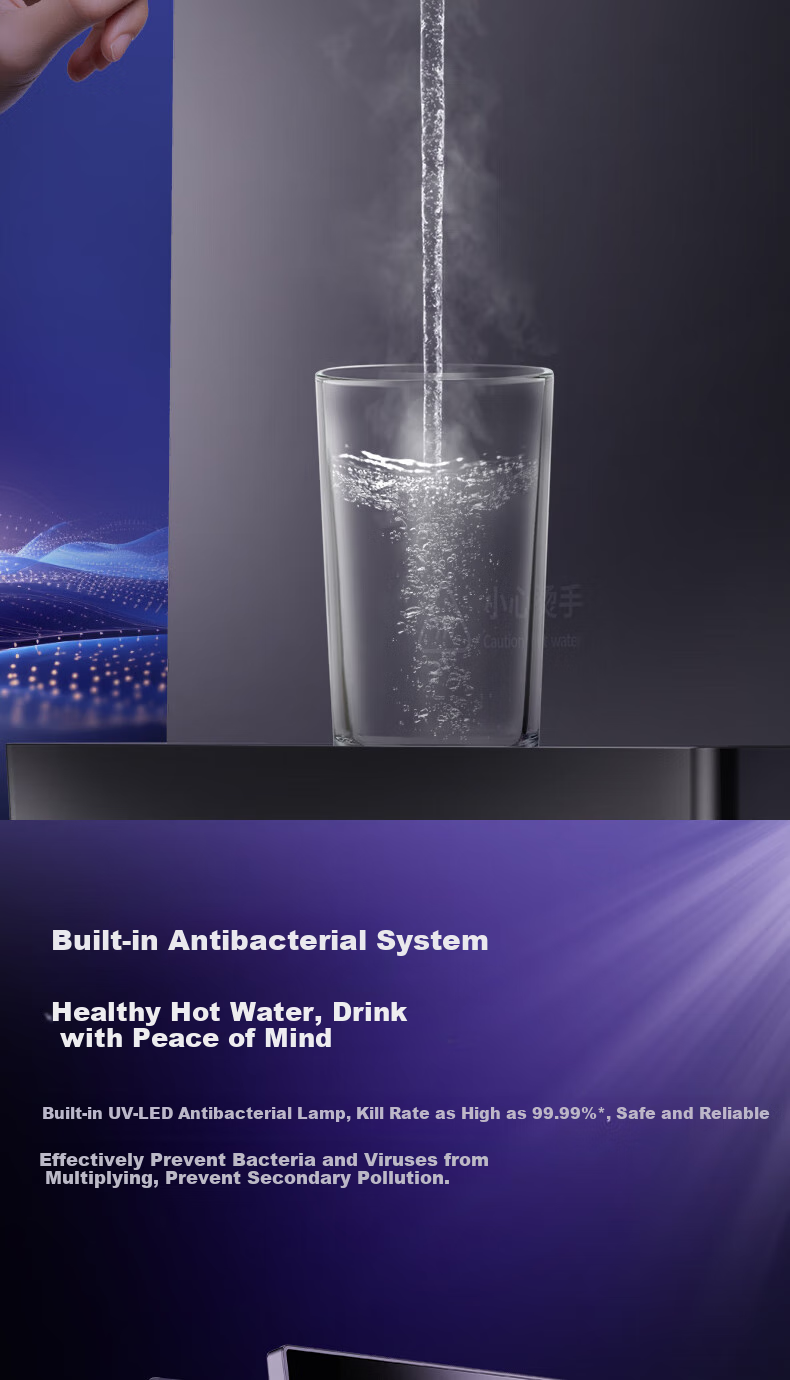 ECOWATER Wall-Mounted Water Dispenser for Home Use, with 6 Temperature Settings, Smart Memory Function, 3-Second Instant Heating, UV Sterilization, Compatible with Mercury Crystal Endpoints, Direct Drinking Series Water Purifier EWD300 6