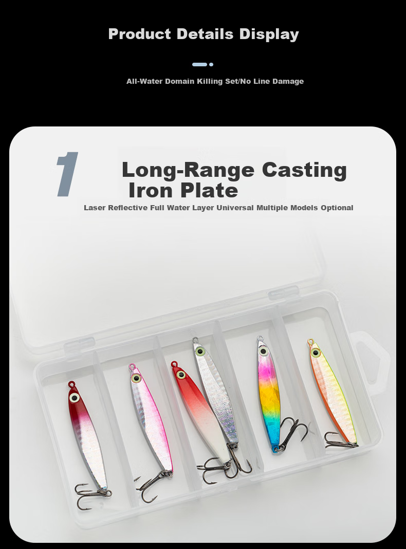 Wei Lianmeng 7g 6-Pack Lead Fish Iron Plate Long-Distance Casting Iron Plate Lure Full-Swimming Layer Lure Imitation Flash Fish Bait Fishing Tackle 2