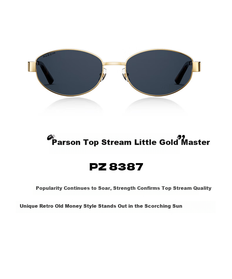 PARZIN Sunglasses for Women, Zhou Ye's Style [Qianjin Glasses], Vintage Style Eyeglasses, Driving Sunglasses for Men, Gift PZ8387 2