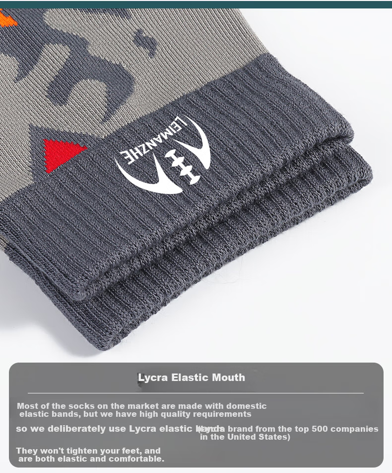 LEIMANZHE Cotton Socks for Men, Mid-Calf Socks, Long Socks, Spring And Autumn Style, Antibacterial, Odor-Resistant, Sweat-Absorbing, Breathable Sports Socks, Trendy Youth Short Socks 11