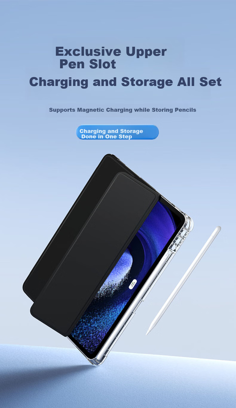 CangHua Compatible with Xiaomi Pad 6/6 Pro Protective Case with Pen Slot, 11-Inch 2023 Model Mi Pad6/6Pro Cover, Xiaomi Tablet Stand, Full Protection Anti-Drop Transparent Case 3