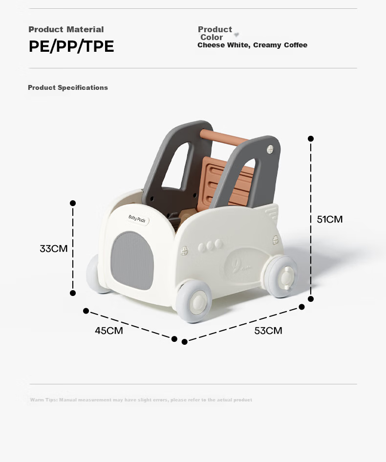 Babypods Multifunctional Baby Walker, Adjustable Speed Push Walker for Children Learning to Walk, Baby's First Birthday Gift 13