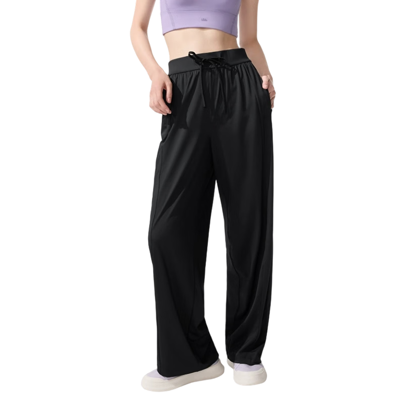 Free Style Wide-Leg Pants for Women Summer Thin 2026 New High Waist Slim Loose Draped Ice Silk Sun Protection Cool Casual Trousers